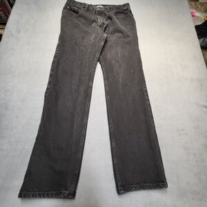Urban Pipeline Jeans Men 33x32 Black Denim Regular Fit Straight Leg Distressed
